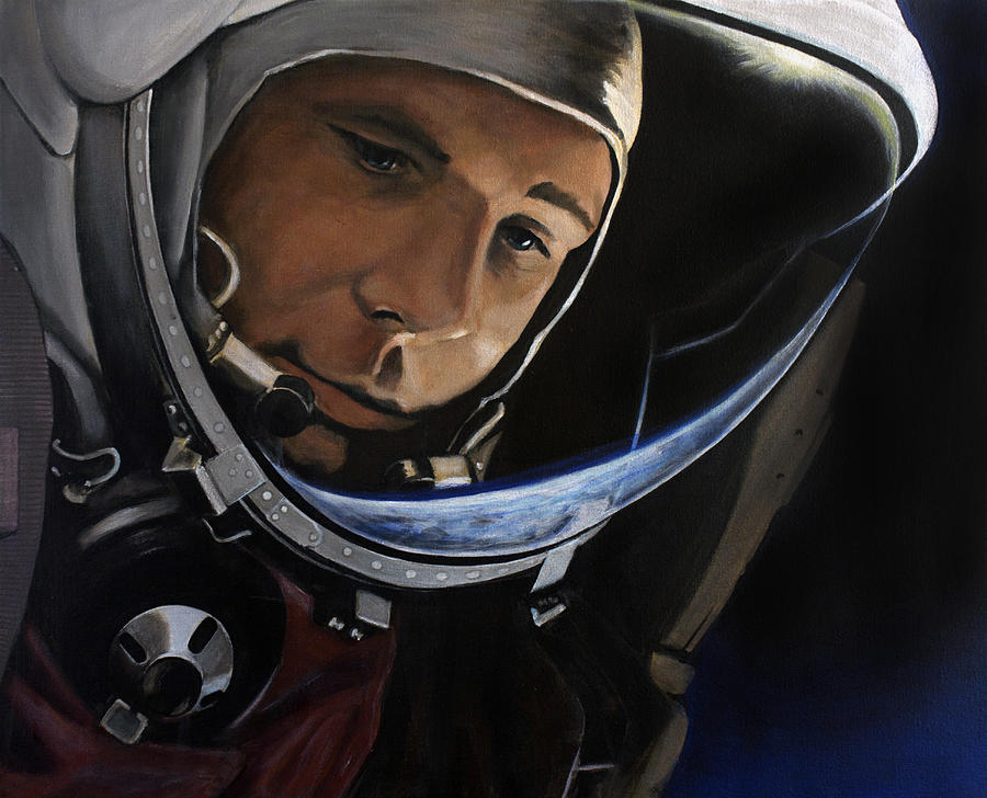 Yuri Alekseyevich Gagarin Painting by Simon Kregar