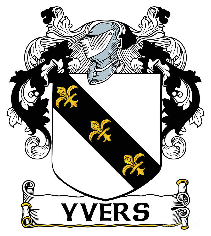 Yvers Coat Of Arms Irish Digital Art By Heraldry Pixels