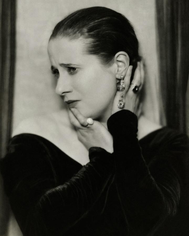 Yvonne George Wearing Rings Photograph by Nickolas Muray