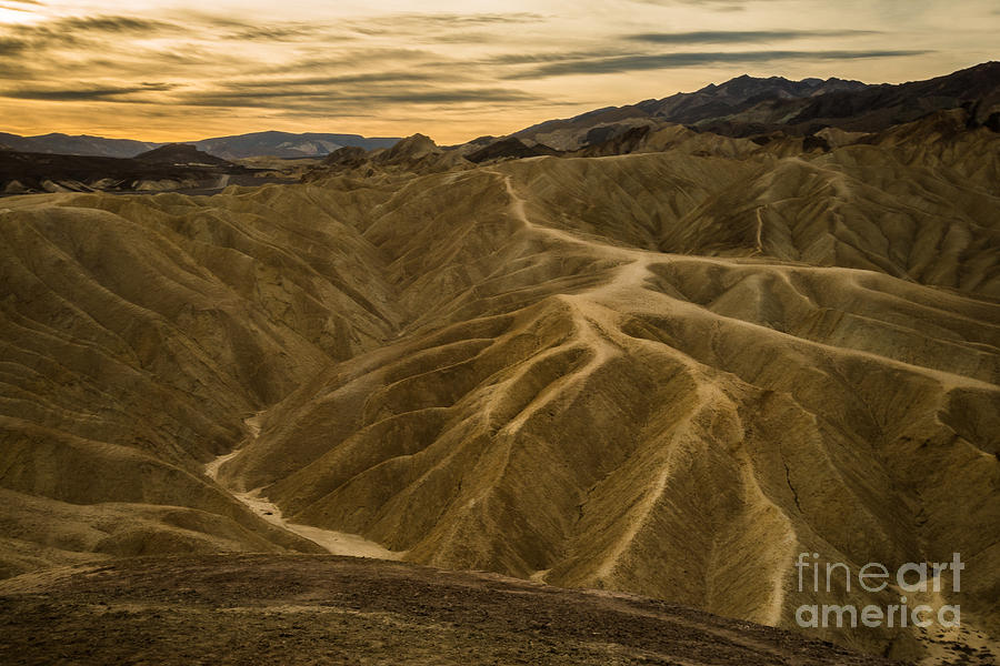 Death Valley National Park Photograph - Zabriskie Point Trails by Joan Wallner