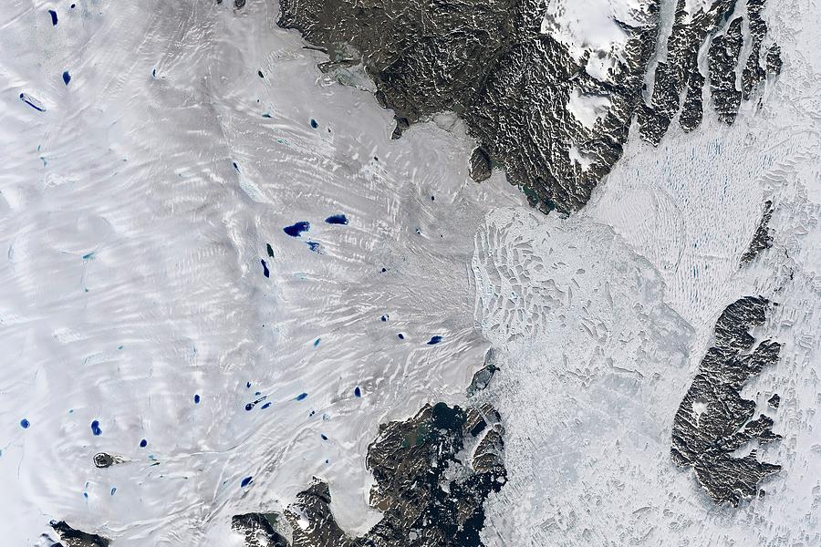 Zachariae Isstrom Glacier Photograph by Nasa Earth Observatory/usgs