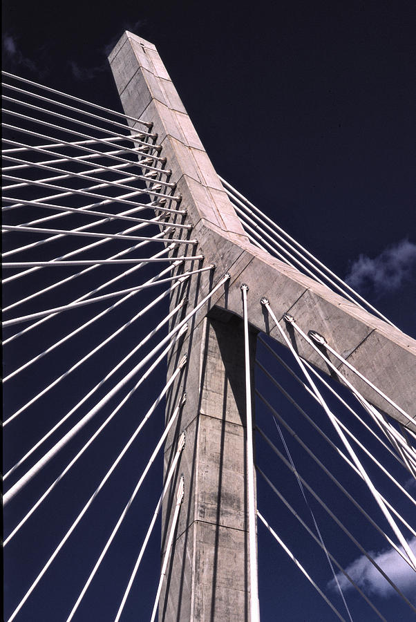 Boston Photograph - Zachim Bridge Boston MA by Steven Shapse