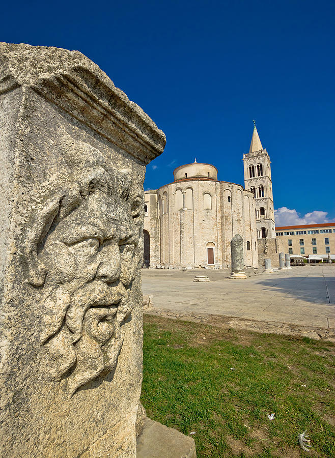 Zadar old roman square artefacts Photograph by Brch Photography