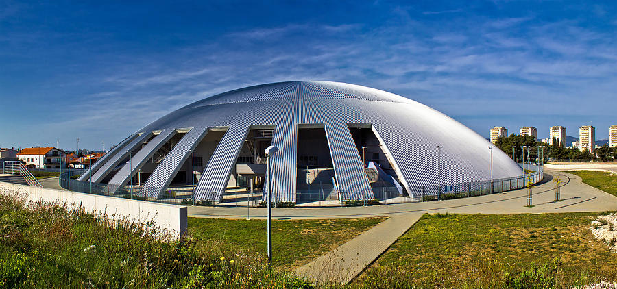 Zadar sport hall cupola panoramic Photograph by Brch Photography