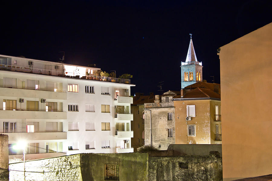 Zadar urban zone night scene Photograph by Brch Photography