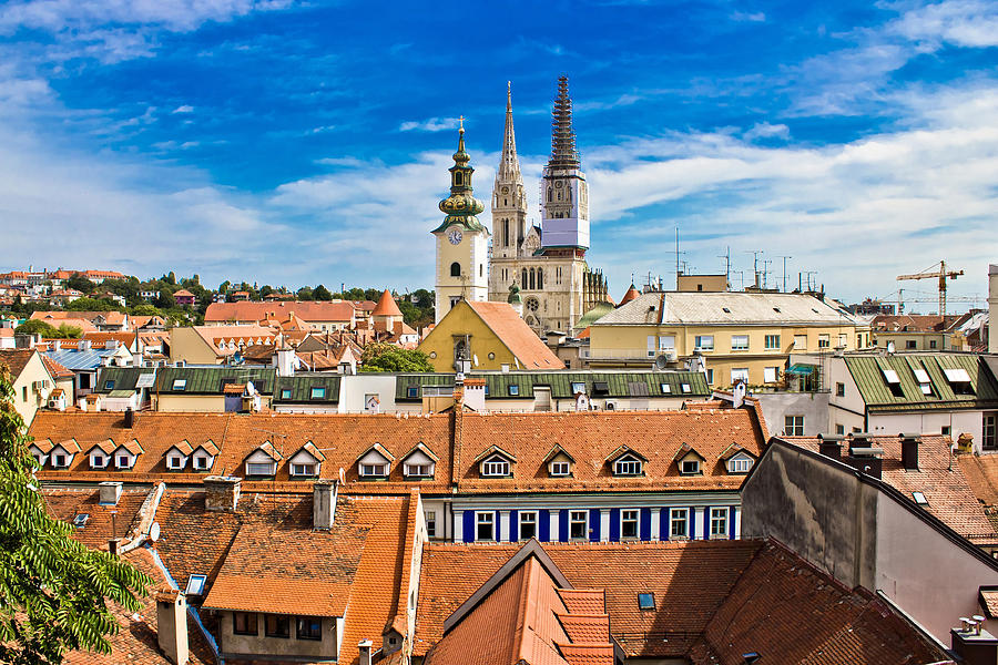 Zagreb view from upper town Photograph by Brch Photography