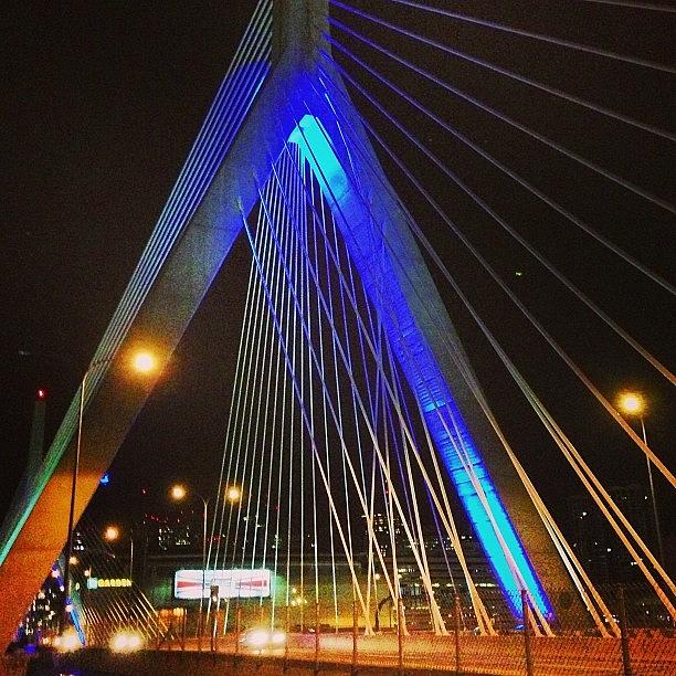 Zakim Bridge At 4 Am From A Bicycle Photograph by Harsh Vahalia