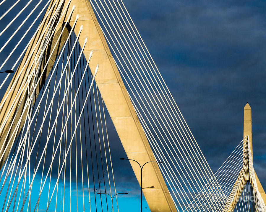 Zakim Bridge in Gold Photograph by Susan Cole Kelly
