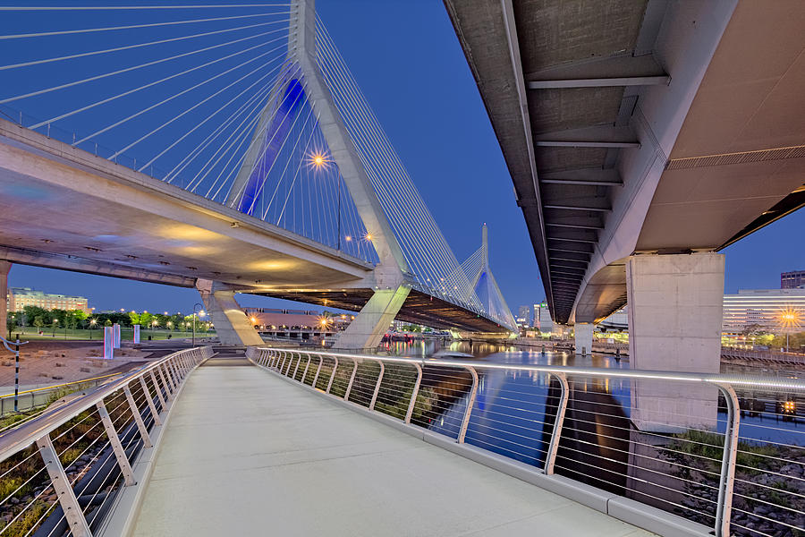 Zakim Bridge Twilight In Boston Photograph by Susan Candelario