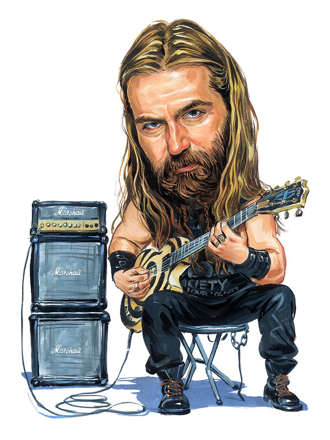 Zakk Wylde Painting by Art Zakk Wylde Painting by Art