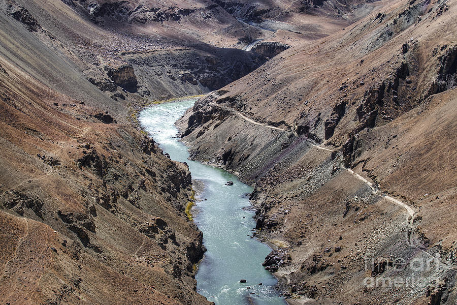 Nature Photograph - Zanskar river Ladakh Jammu and Kashmir India by Rudra Narayan  Mitra