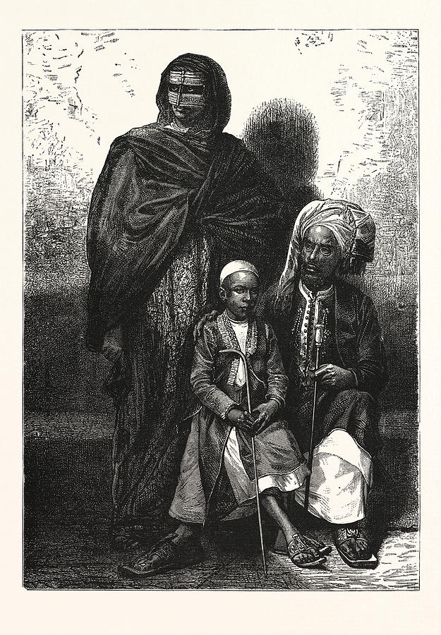 Vintage Drawing - Zanzibar Arab Family. Zanzibar Is A Semi-autonomous Part by Litz Collection