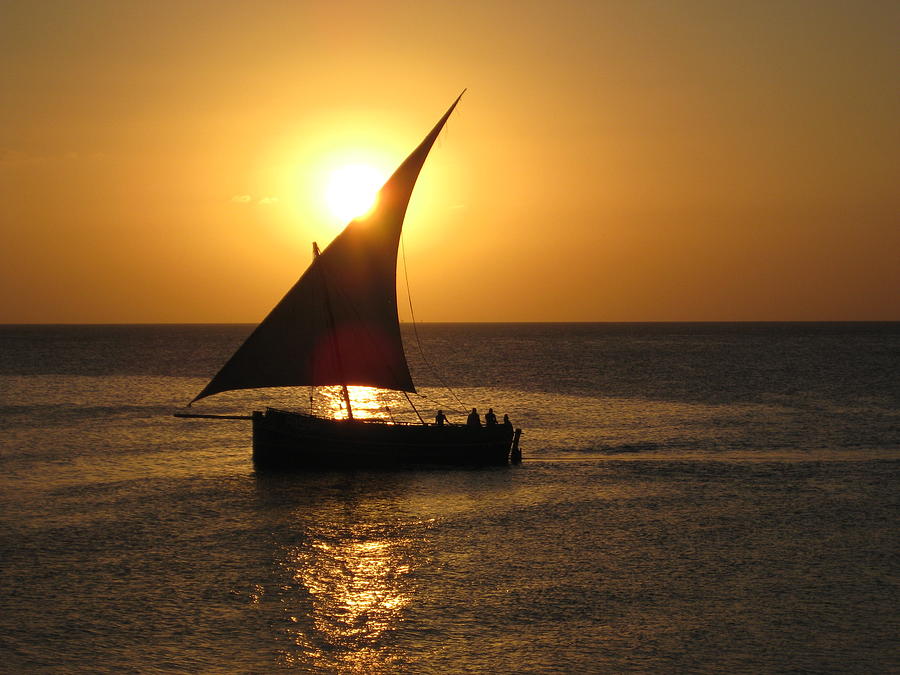 Zanzibar Fishing Dhow Photograph by Carl Sheffer