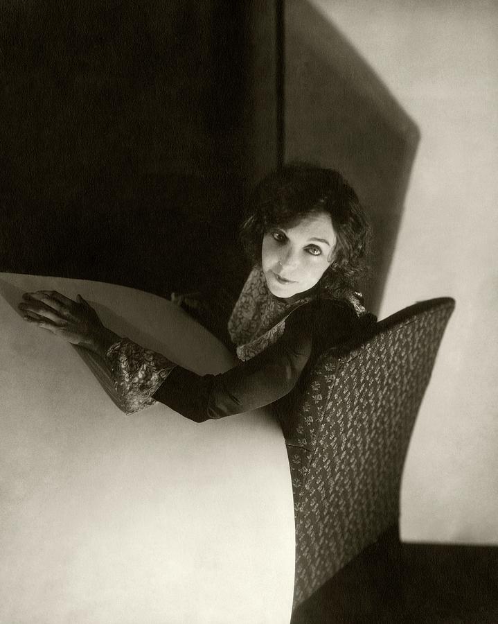 Zasu Pitts Sitting On An Armchair Photograph by Edward Steichen