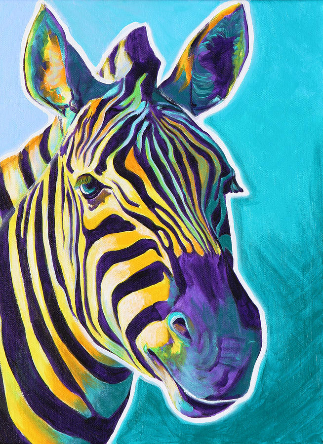 Wildlife Painting - Zebra - Sunrise by Dawg Painter