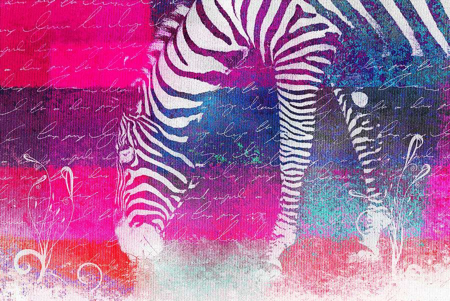 Zebra Art - 210bt Digital Art by Variance Collections