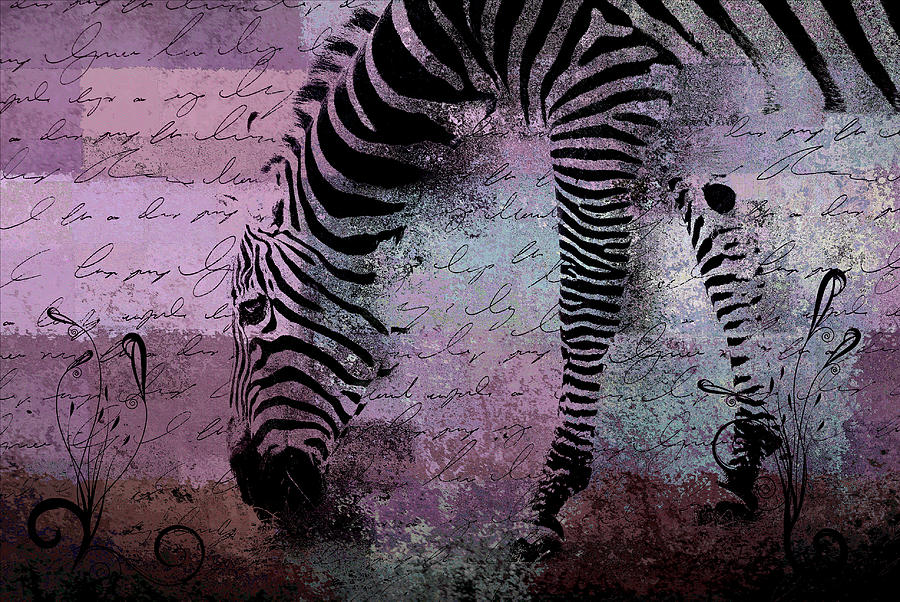 Zebra Art - sc01 Digital Art by Variance Collections