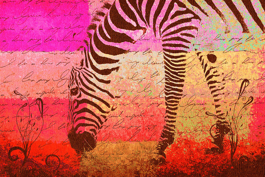 Zebra Art - t1cv2blinb Digital Art by Variance Collections