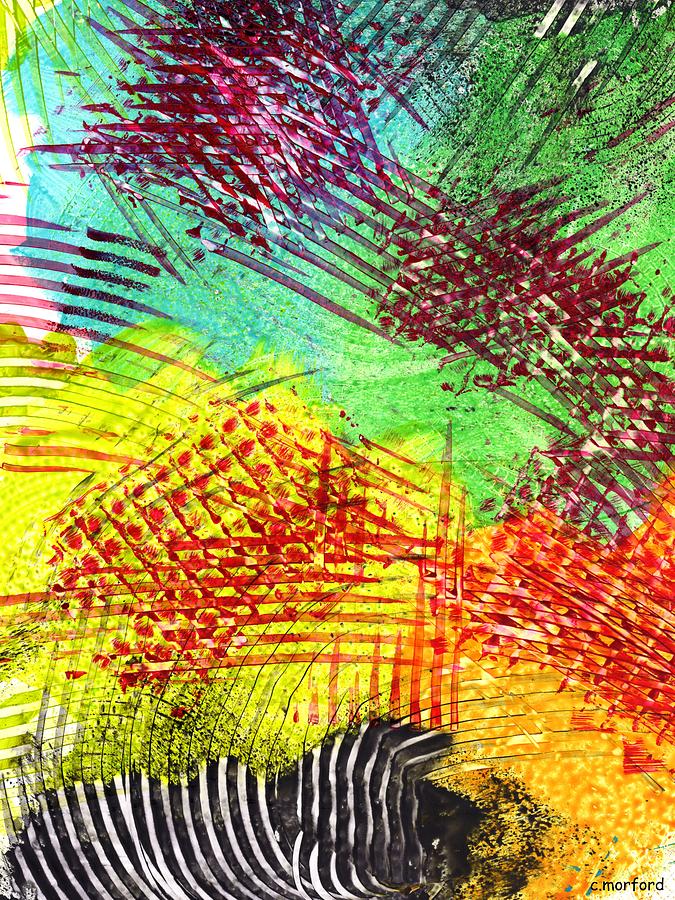 Slash Painting - Zebra Daydream by Charles Morford