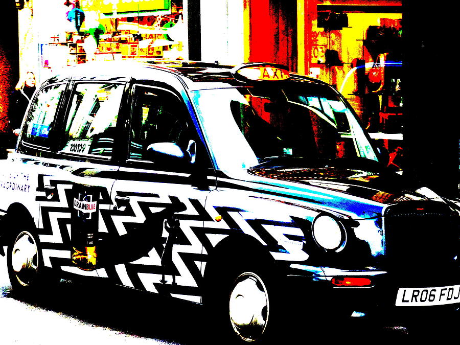 Zebra London Taxi  Photograph by Funkpix Photo Hunter