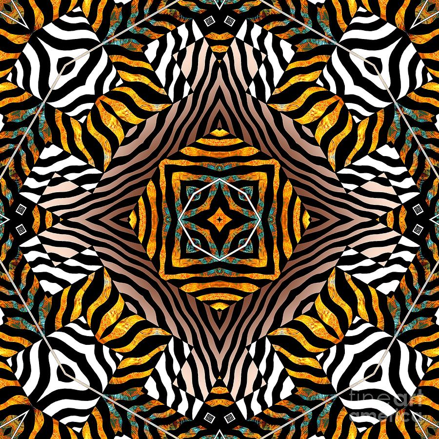 Zebra Mandala Mixed Media by Joseph J Stevens