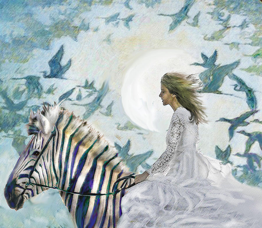 Zebra Quest Digital Art by Jane Schnetlage
