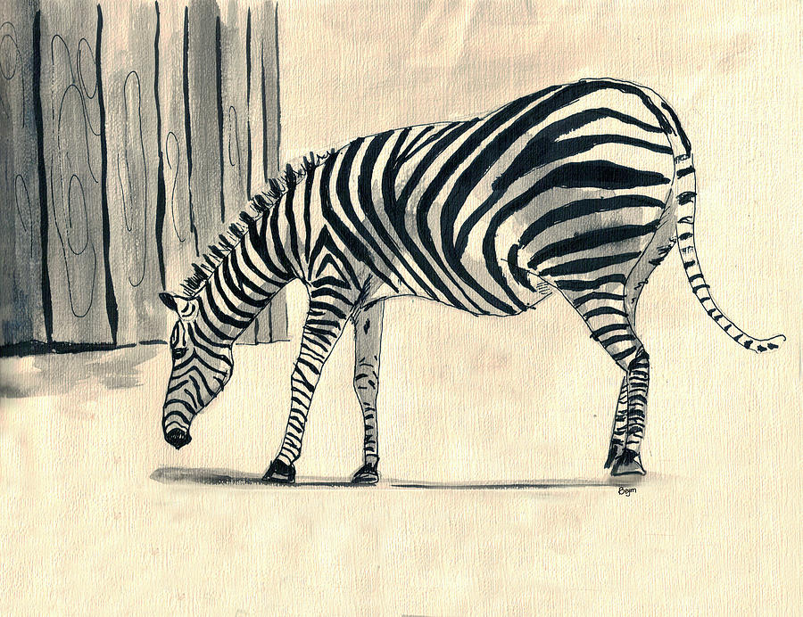 Zebra Stripes Painting by Clara Sue Beym