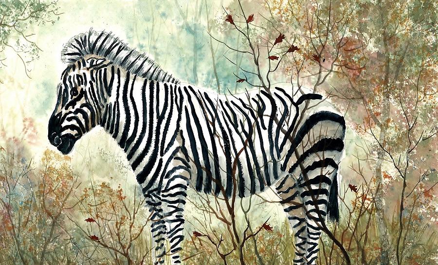 Nature Painting - Zebra Study by Steven Schultz