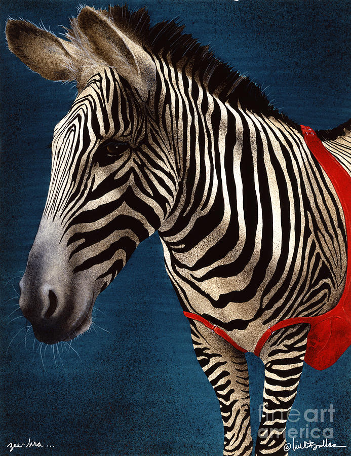 Zebra Painting - Zeebra #2 by Will Bullas