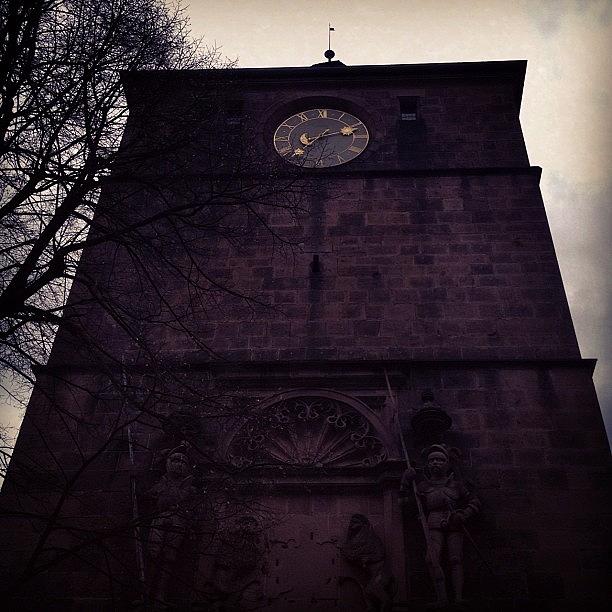 Castle Photograph - Zee Coolest Clock. #germany #castle by Ashley Millette
