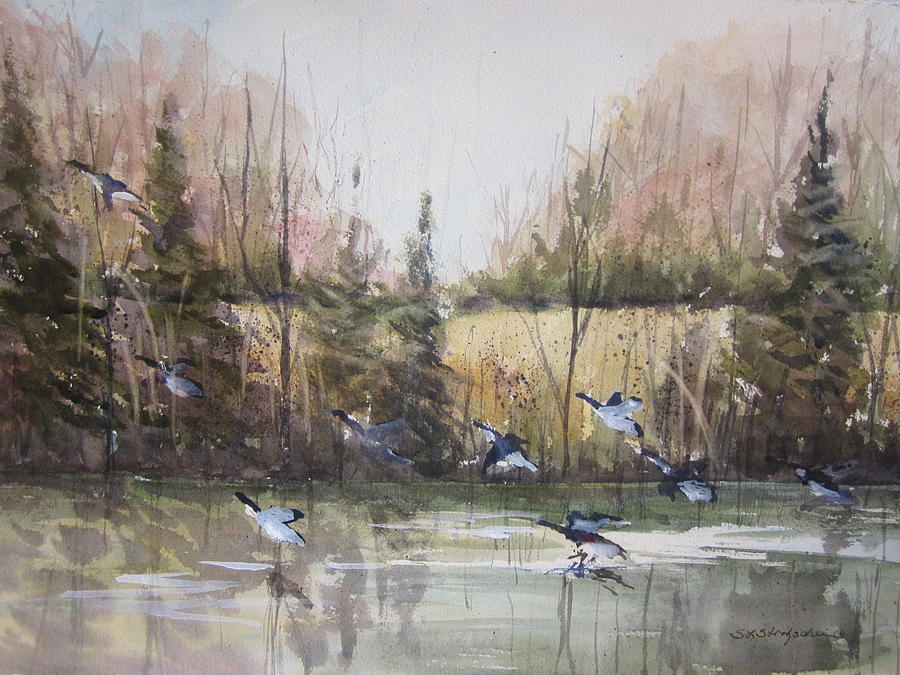 Zeeland Wetlands Painting by Sandra Strohschein