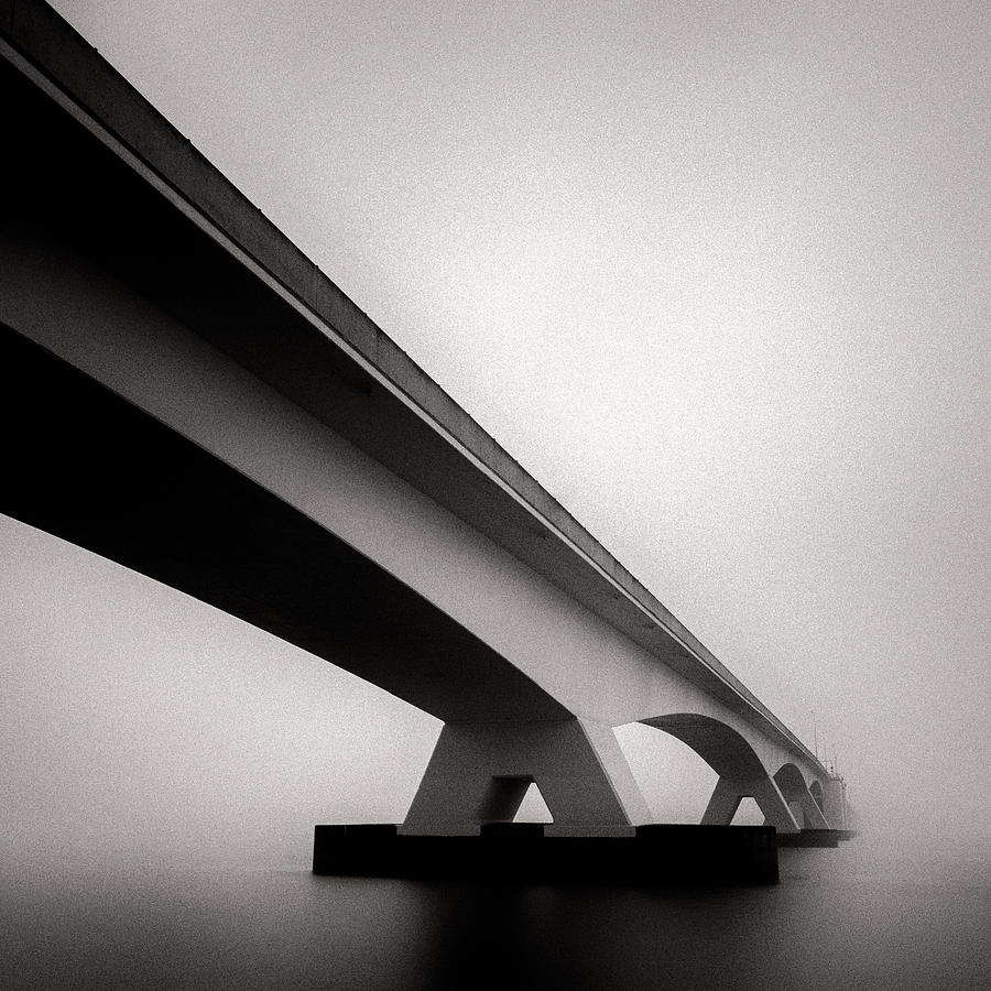 Architecture Photograph - Zeeland Bridge II by Dave Bowman