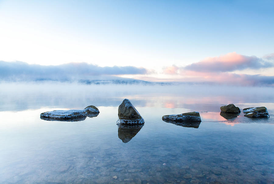 Zen Feeling, Freezing Lake Photograph by Anna A. Krømcke