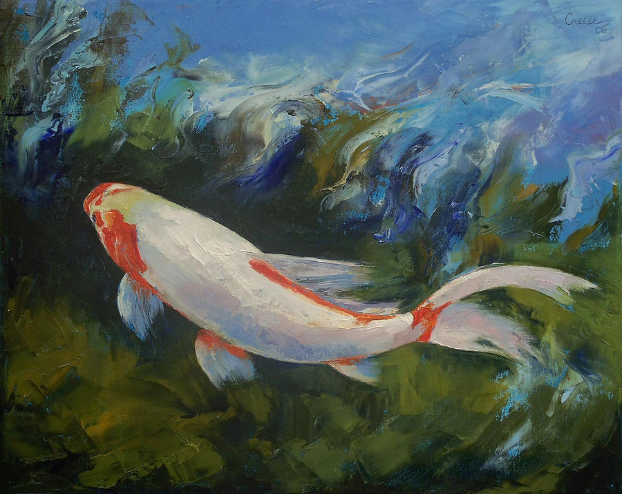 Zen Koi Painting by Michael Creese