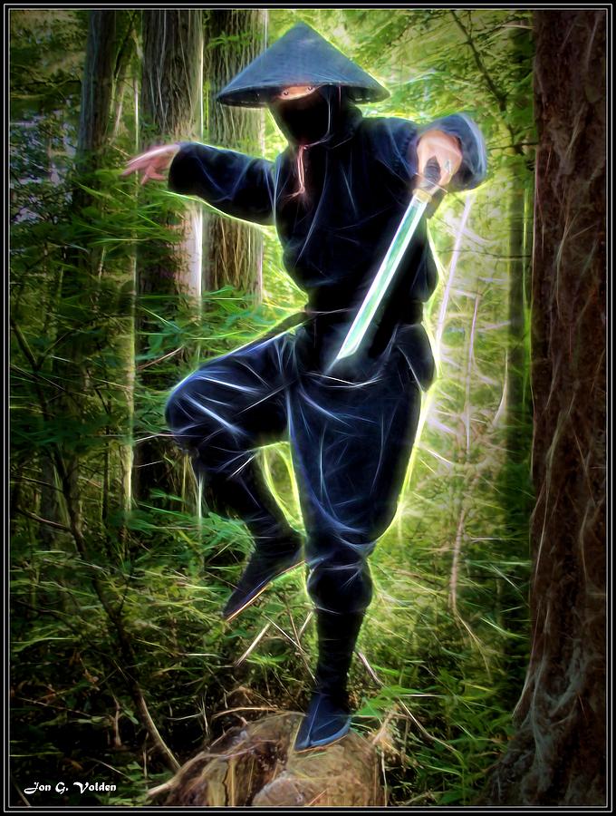 Zen Of The Ninja Painting by Jon Volden