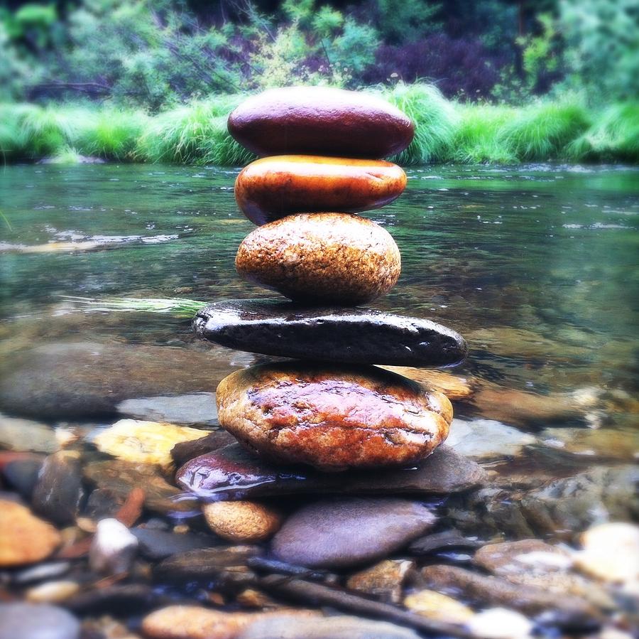 Nature Photograph - Zen Stones II by Marco Oliveira