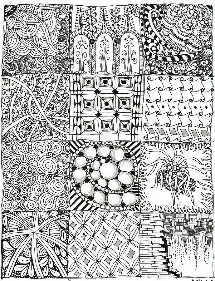 Zentangle Patchwork Mixed Media by Ruth Dailey