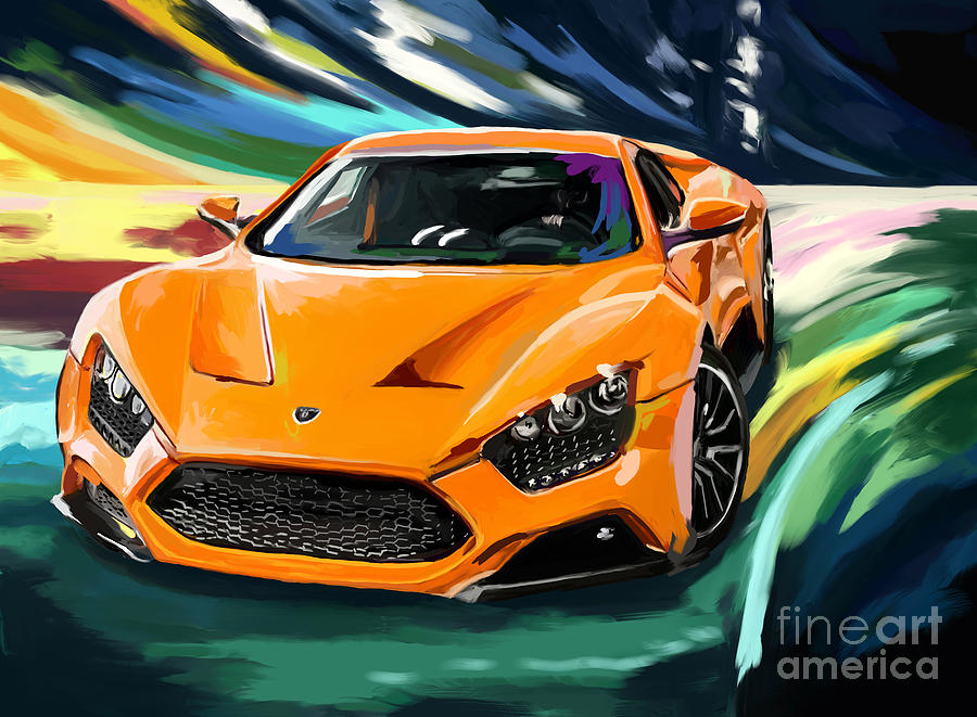 Car Painting - Zenvo ST1 by Tim Gilliland