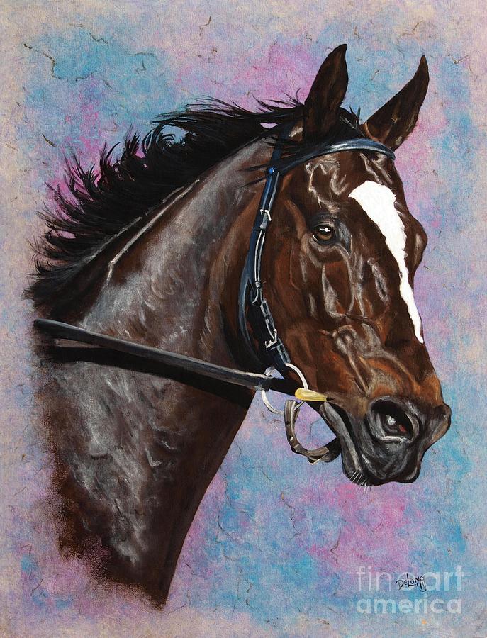 Zenyatta Horse of the Year Painting by Pat DeLong
