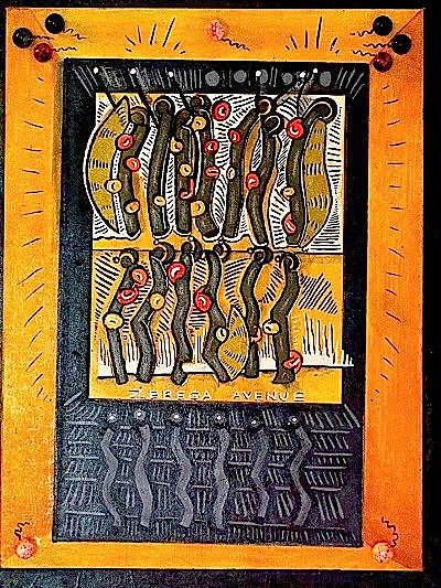 Jazz Painting - Zerega Avenue Swells for Paul detail by Al Goldfarb