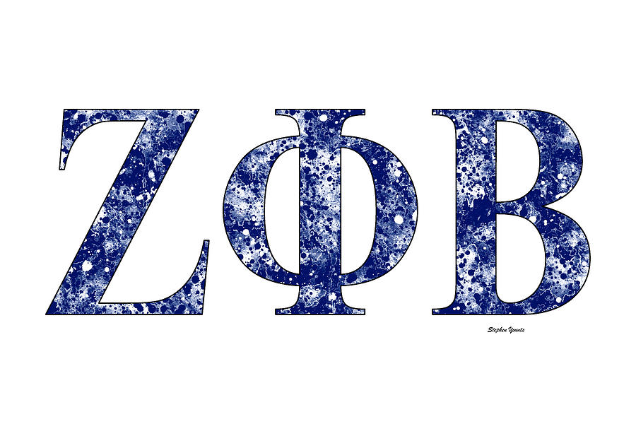 Zeta Phi Beta - White Digital Art by Stephen Younts