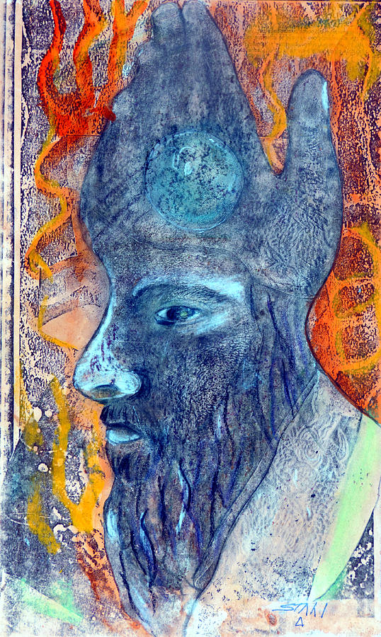 Abstract Mixed Media - Zeus by Dennis Stahl
