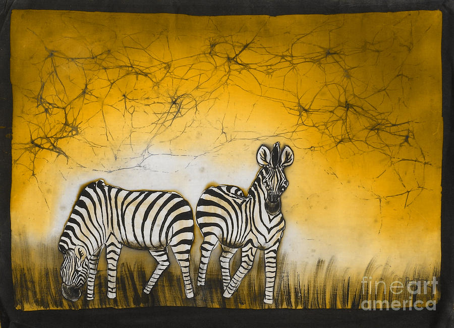 African Painting - Zimbras Brown Sky by Peter Mkoweka African Painting - Zimbras Brown Sky by Peter Mkoweka