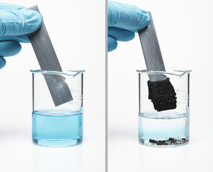 Zinc Reacting With Copper Sulfate Photograph by GIPhotoStock