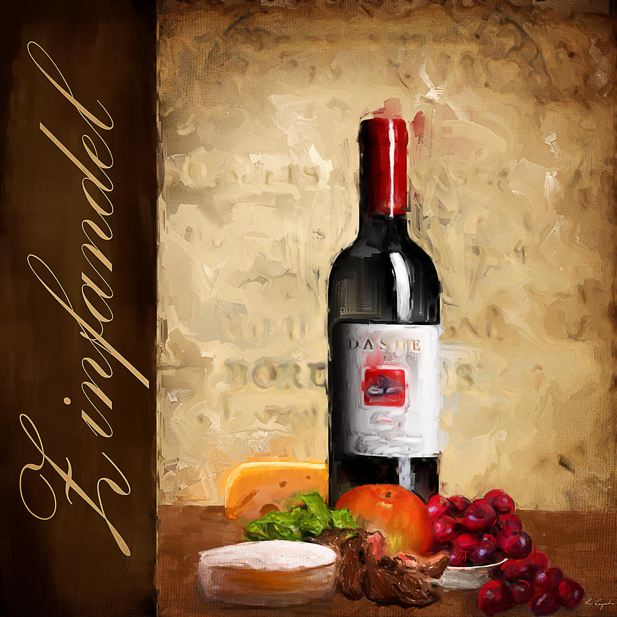 Wine Painting - Zinfandel III by Lourry Legarde