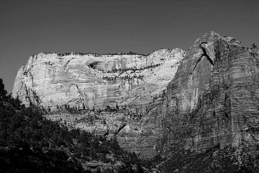 Zion Cliff and Arch B W Photograph by Jemmy Archer