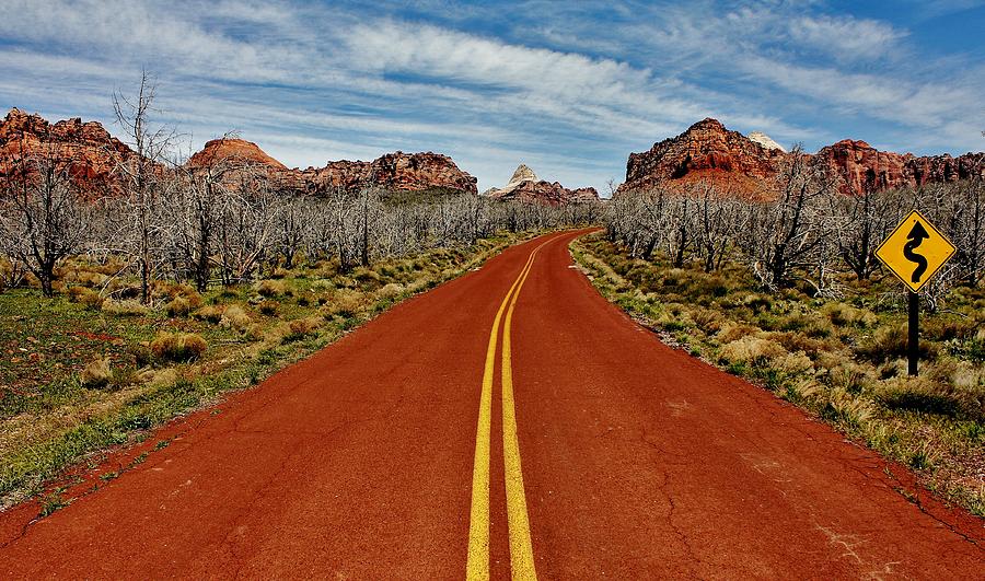 Zion Highway Photograph by Benjamin Yeager