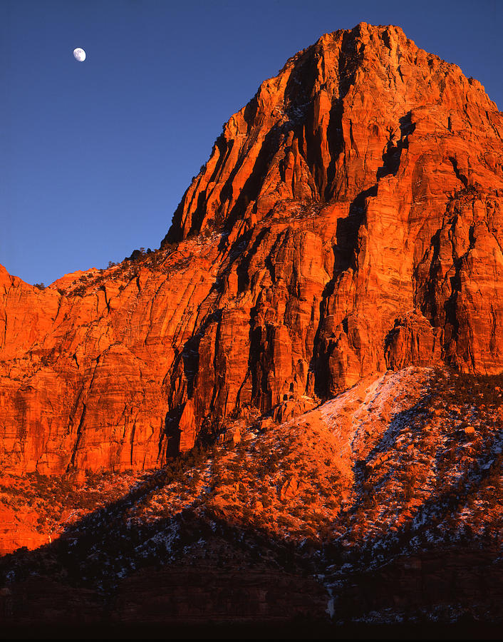 Zion Moonrise Photograph by Ray Mathis