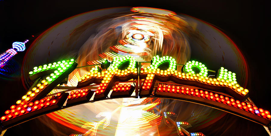 Amusement Park Ride Photograph - Zipper HDR work one by David Lee Thompson