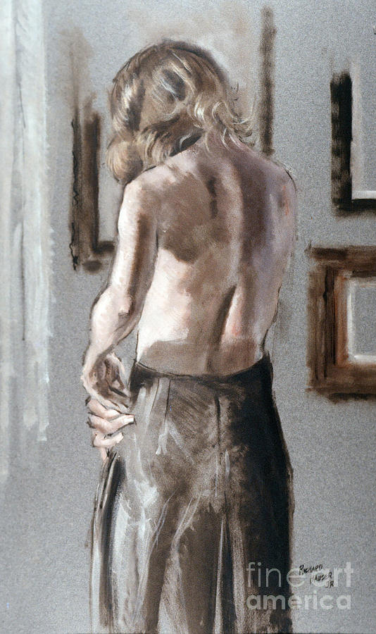 Blonde Painting - Zipping Up by Richard Hauser